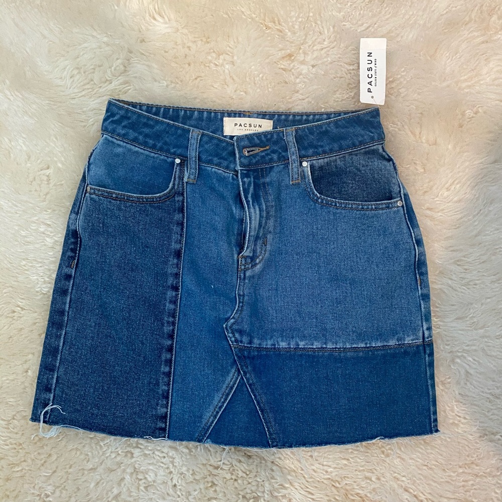 Pacsun | BNWT colorblock denim skirt